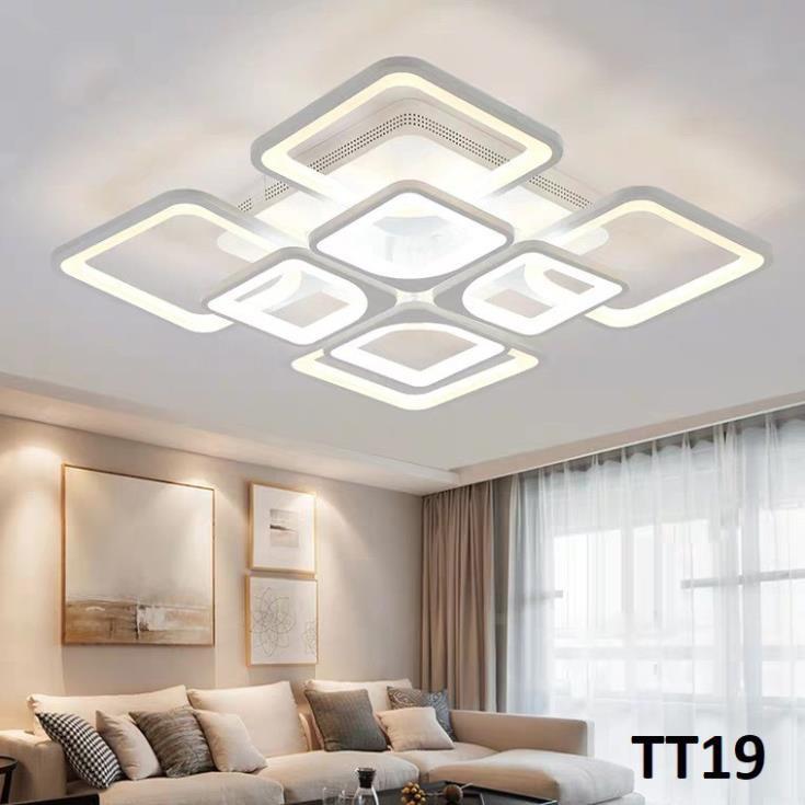 Đèn Led Ốp Trần Trang Trí Phòng Khách phòng ngủ phòng ăn 12 Cánh 3 Chế Độ Sáng