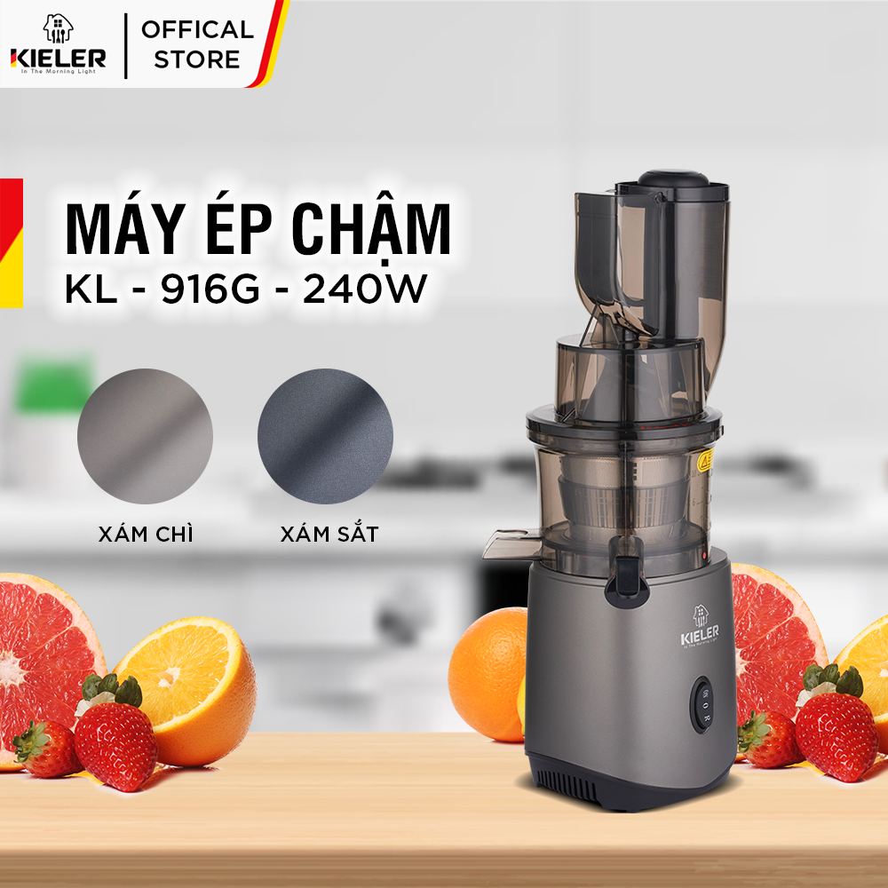 Máy ép chậm trái cây Kieler KL-916G 0,7L Máy ép hoa quả hàng chính hãng Đức công suất mạnh 240W giữ nguyên dưỡng chất Vitamin