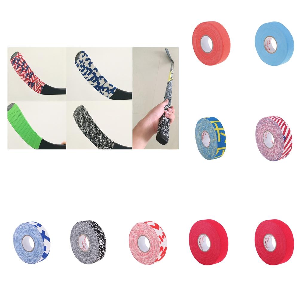 Cloth Hockey Stick Handle Sticky Grip Tape Ice Hockey Wrap Blue White