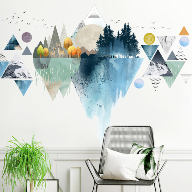 Decal trang trí tường - Tranh phong cảnh bắc âu