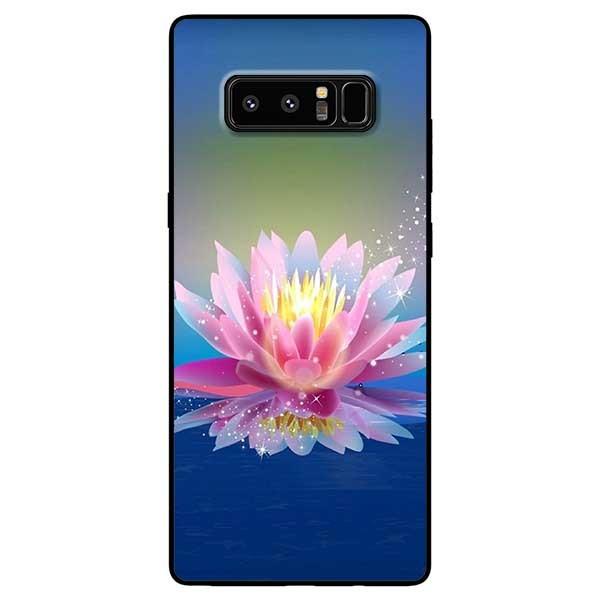 Ốp lưng dành cho Samsung Note 8 - Note 9 - Note 10 - Note 10 Plus mẫu Sen Xanh Hồng