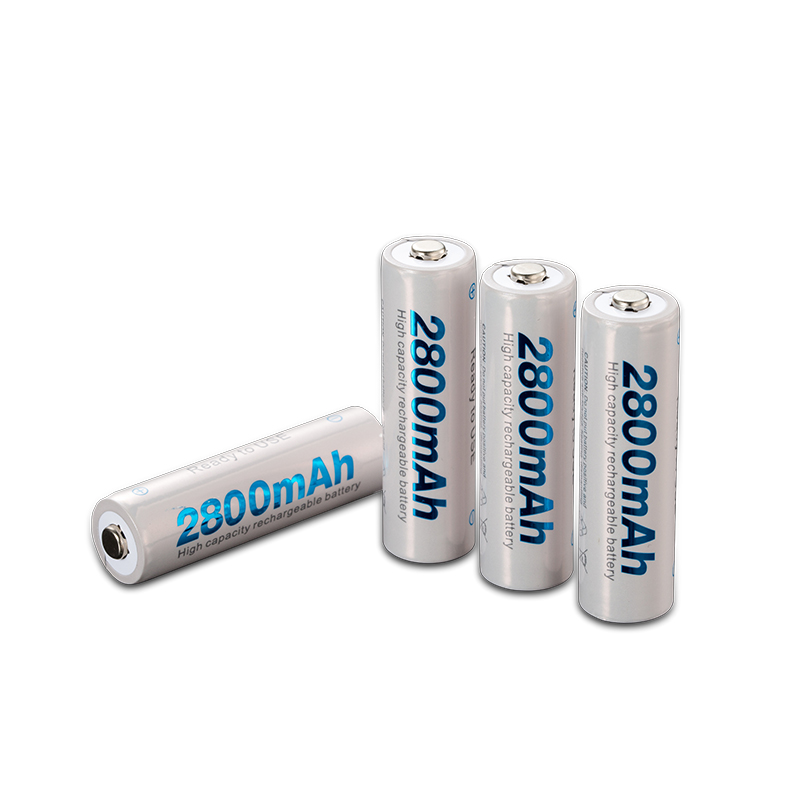 Combo 4 pin sạc AA Beston 2800mah - kèm hộp nhựa đựng pin (Trắng) HÀNG NHẬP KHẨU