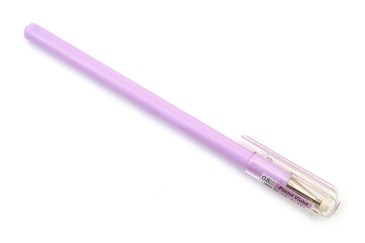 Bút Gel Sữa Dạ Quang Pentel Hybird Milky - 0.8mm - Màu tím pastel (Pastel Violet)