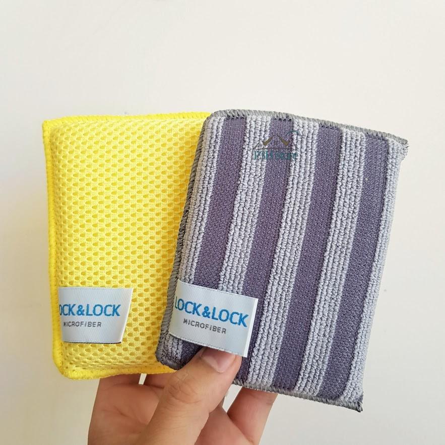 Miếng rửa chén Lock&Lock Microfiber chùi rửa đa năng WEL028 WEL029