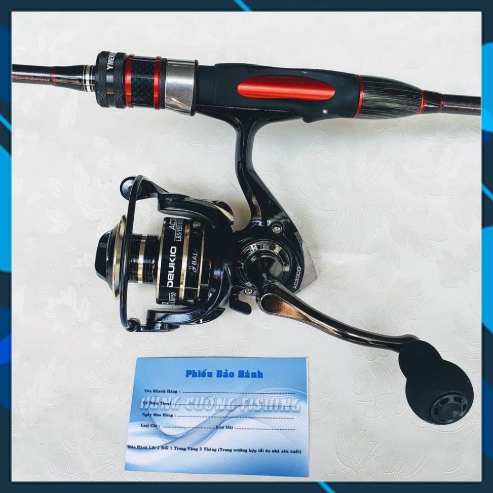 Bộ Cần Câu Lure Máy Đứng Craphite Leader Ymerbor Siêu Rẻ Bộ Cần lure cá lóc