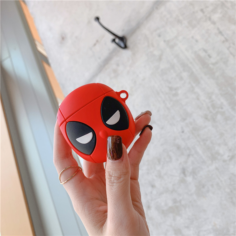 Airpods case -  Ốp bảo vệ dành cho Airpod 1/2 - Deadpool và móc khóa