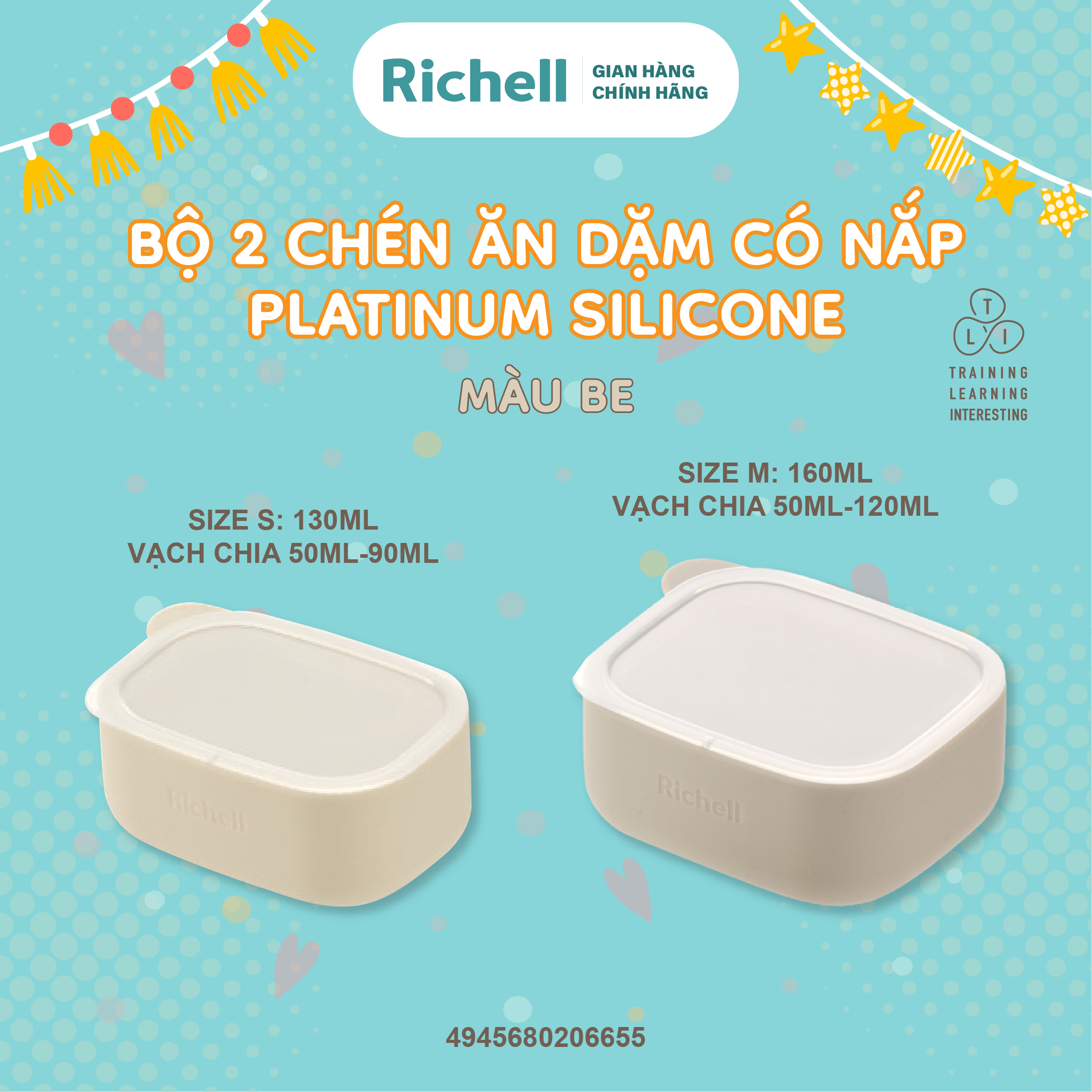 Đồ dùng ăn dặm RICHELL Nhật chất liệu Platinum Silicone | Baby