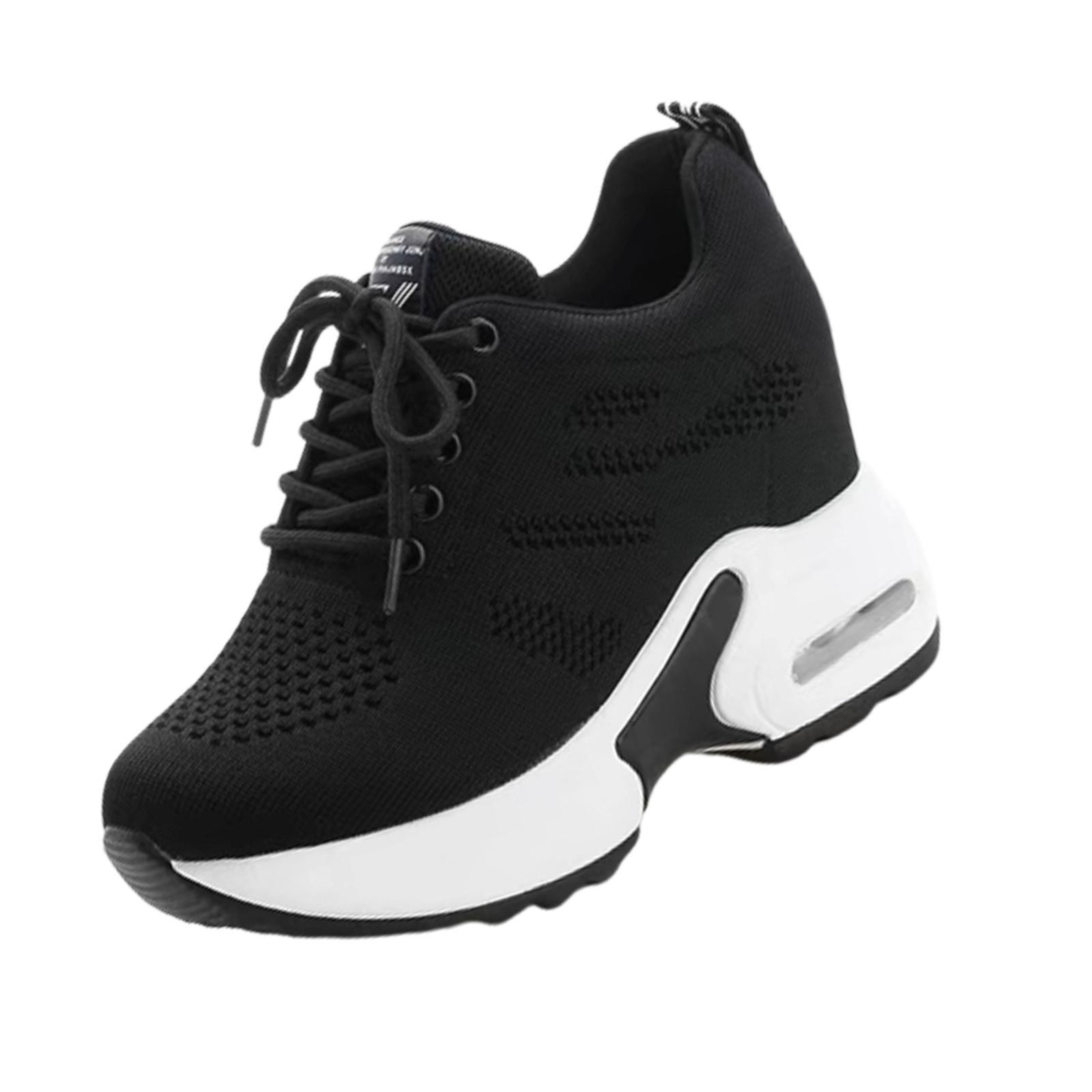 Women Sneakers Wedge Shoes Booties Lightweight Trainers Height Increasing Mesh Walking Shoes for Running Outdoor Hiking Ladies Girls