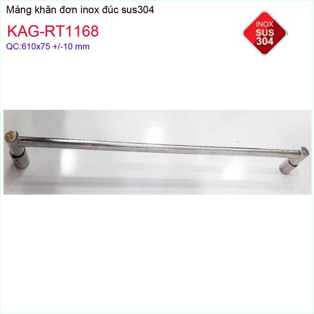 Giá treo khăn inox 304, giá vắt khăn, thanh treo khăn KAG-RT1168