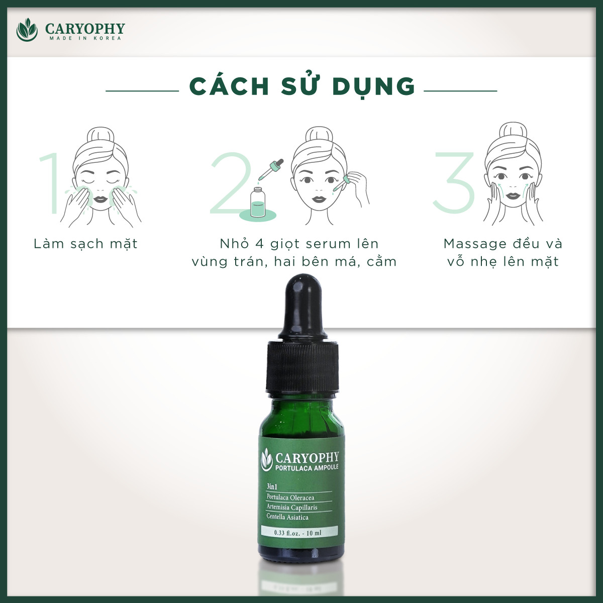 Bộ đôi sữa rửa mặt Caryophy 150ml và Serum Caryophy 10ml