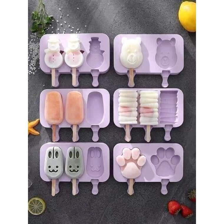 Khuôn làm kem silicon siêu xinh