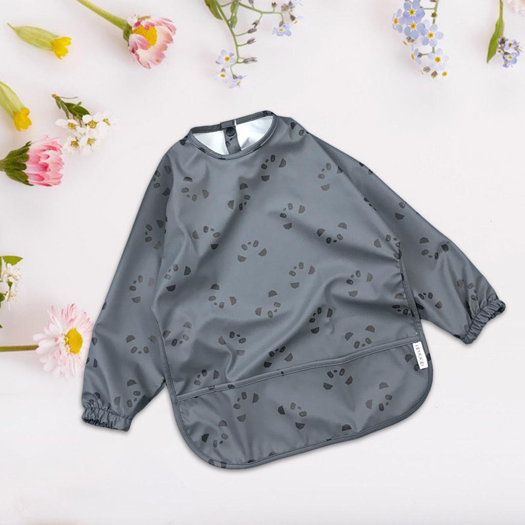 Full Long Sleeved Baby Bib Waterproof Bib for Babies Toddler Bibs 6-24 Months Eating Drinking Painting Feeding Apron with Pocket