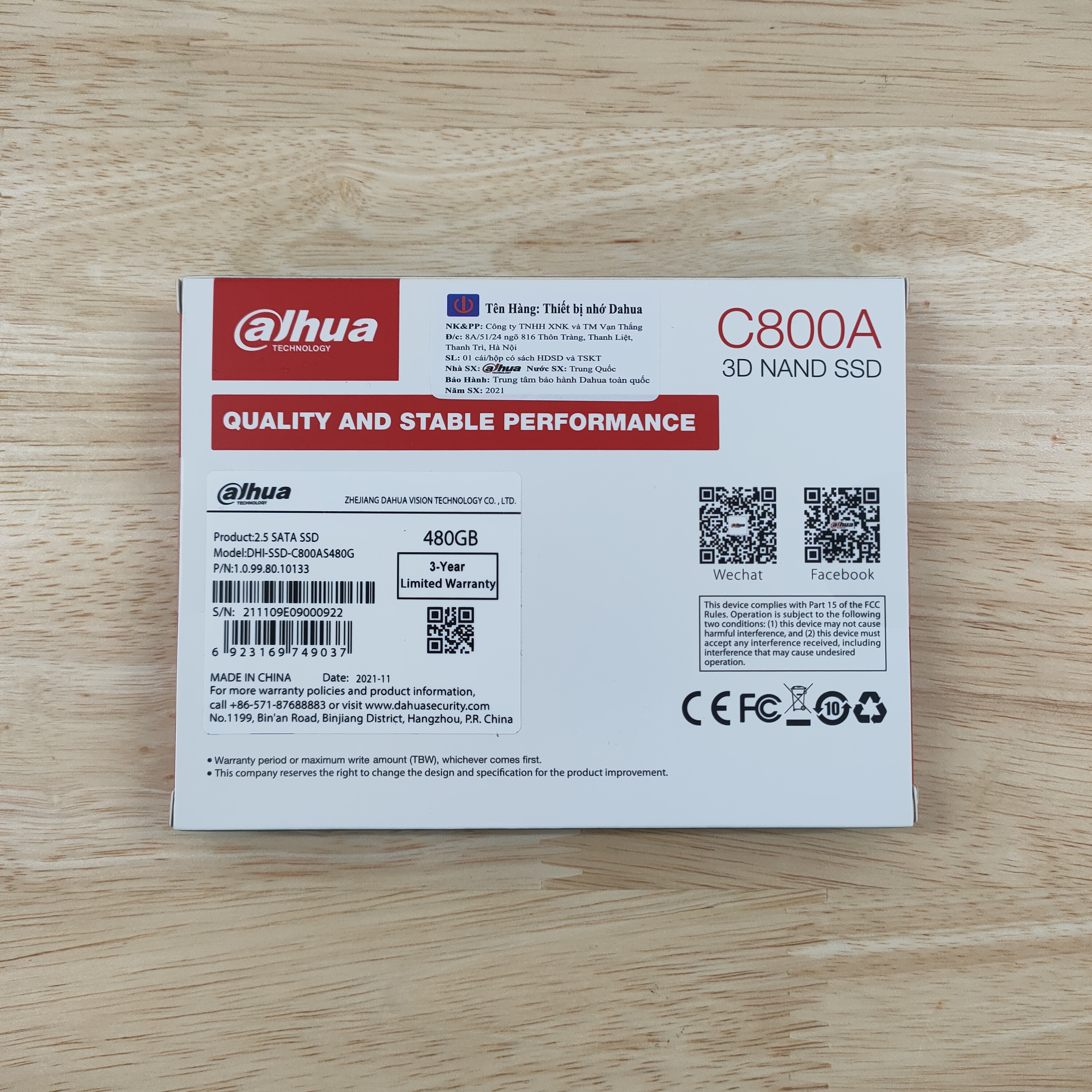 Ổ cứng SSD 2.5 inch DAHUA C800A 480GB SATA 3 - Hàng chính hãng