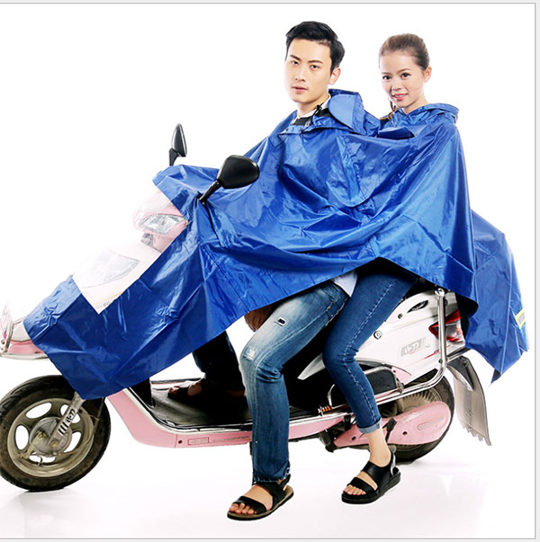 Áo Mưa 2 Đầu Vải Dù Kính Đèn Không Thấm Nước