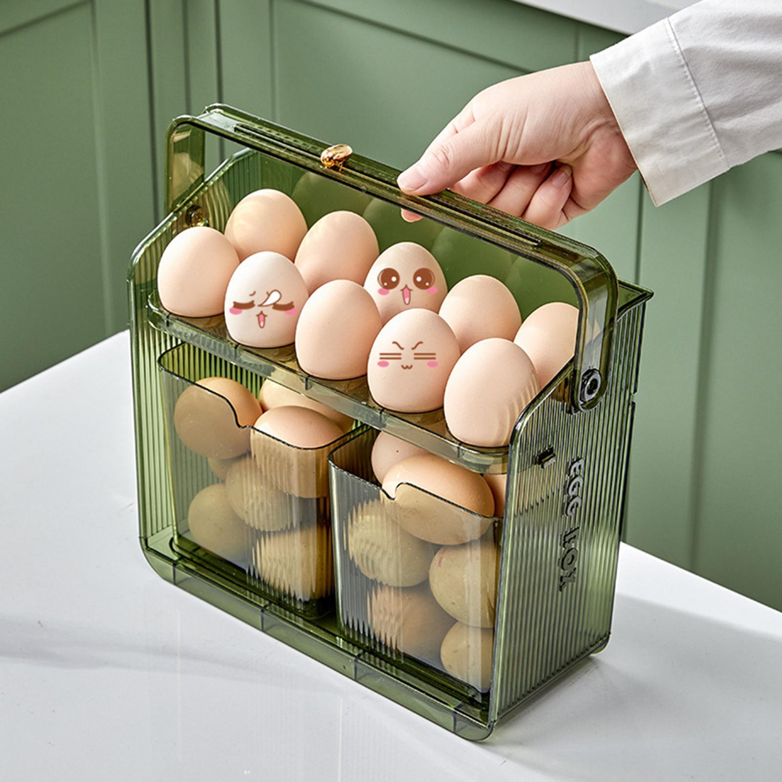 Multifunctional Kitchen Egg Organizer Portable for Cabinet Pantry Countertop