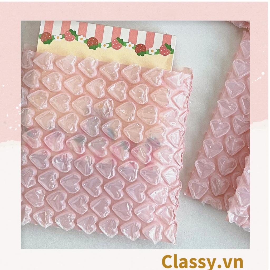 Túi chống sốc Classy đóng gói quà tặng bong bóng tình yêu màu hồng kích thước 10 X 10 cm Q1721