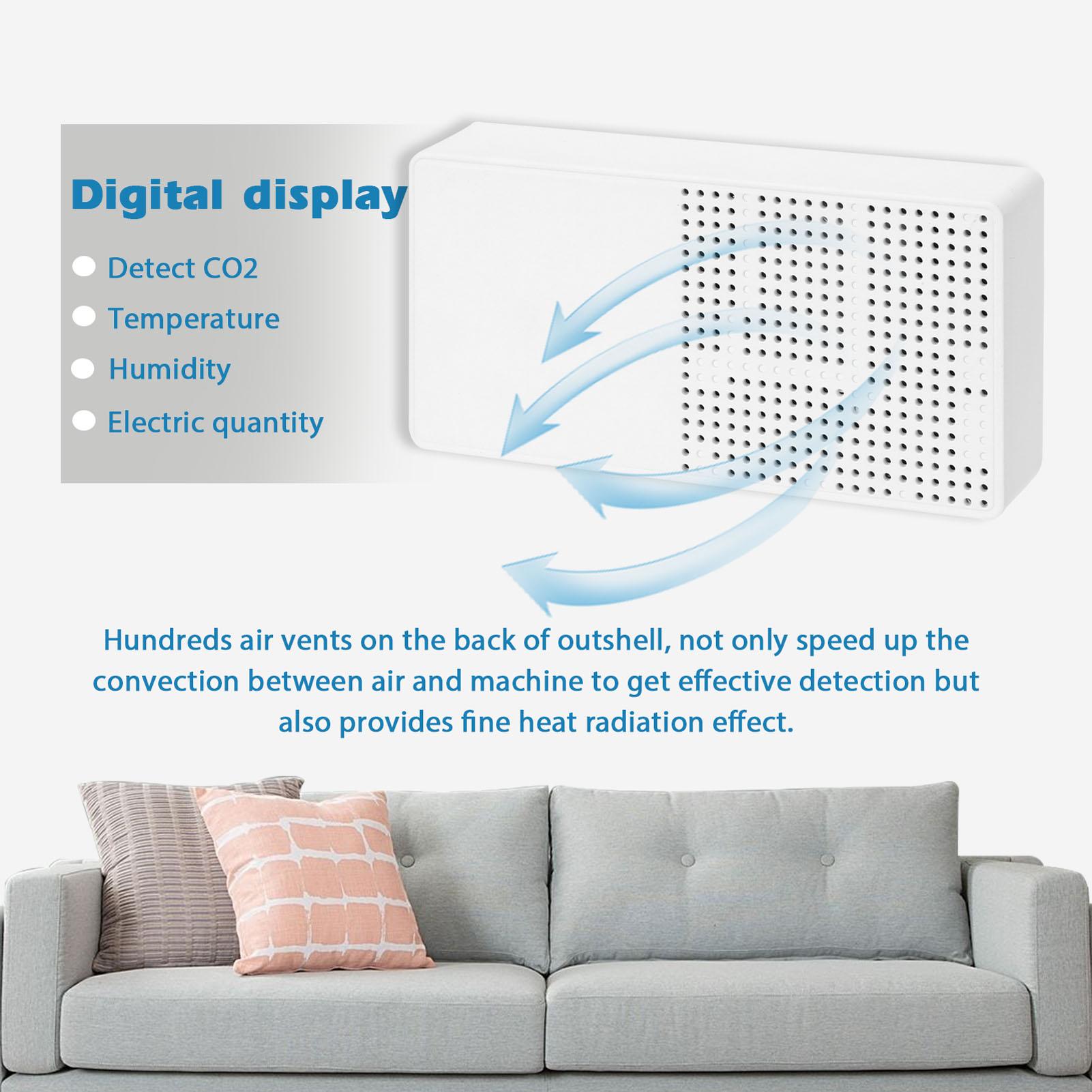 Household Air Quality Detector Multifunctional CO2 Tester with Carbon Dioxide Value Electricity Quantity Temperature