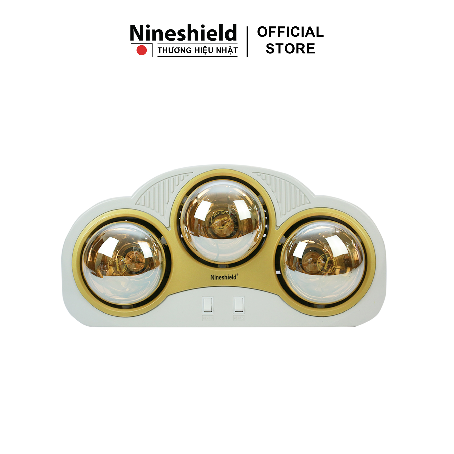 Đèn sưởi nhà tắm 3 bóng hàng chính hãng Nineshield NS033B