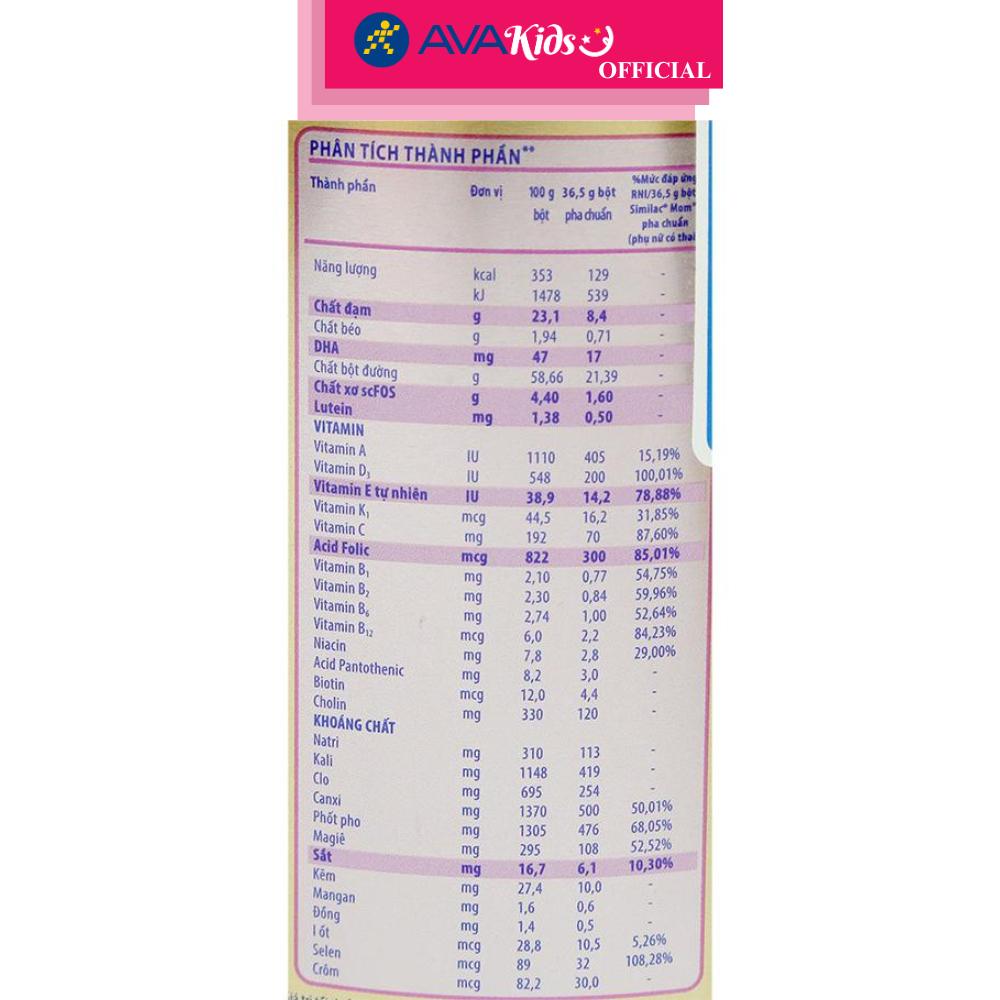 Sữa bầu Similac Mom hương vani 400g - Hàng Chính Hãng
