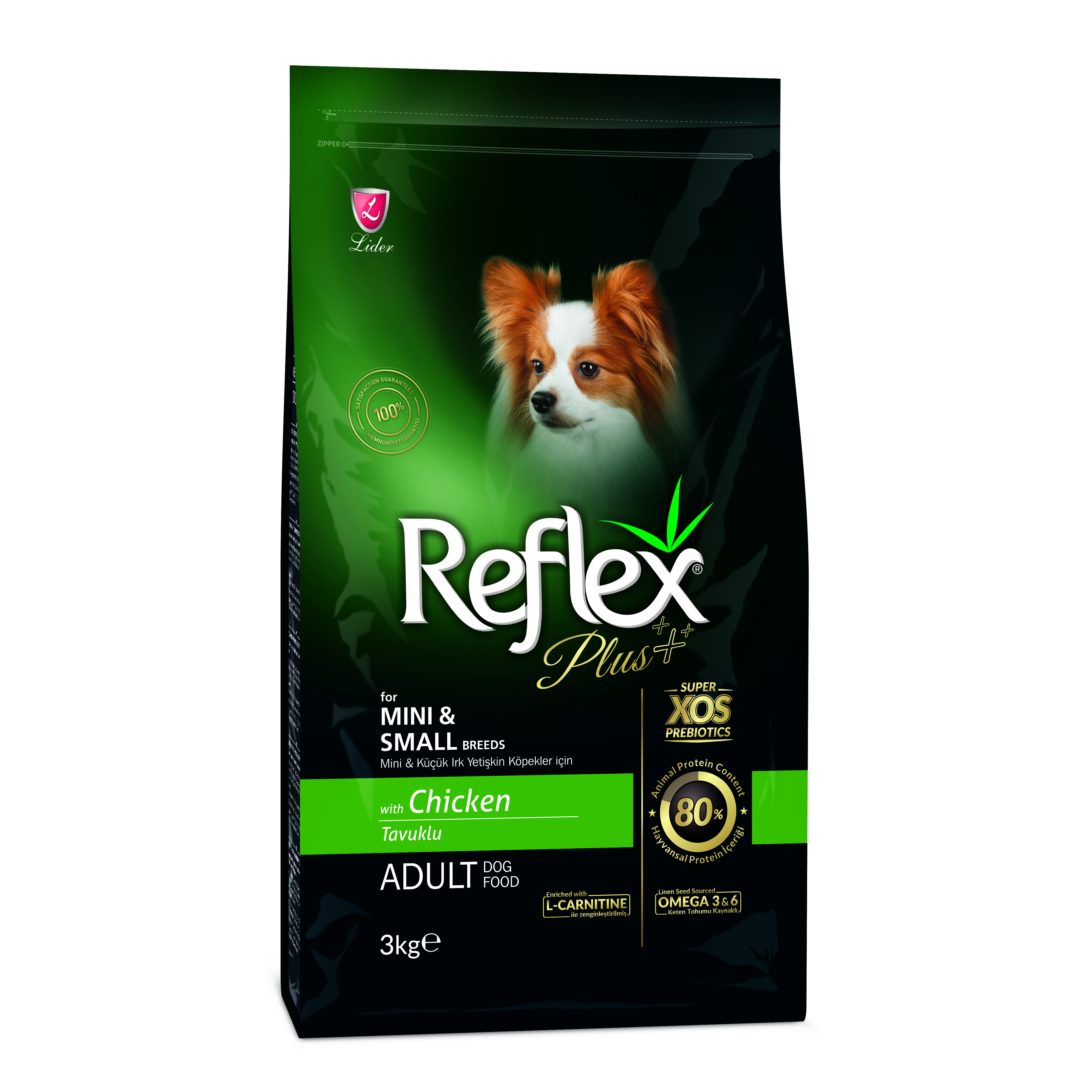 Thức ăn cho chó Reflex Plus Mini & Small Breed Adult Dog Food Chicken (3kg)
