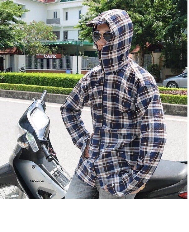 Áo chống nắng họa tiết KẺ KARO cho nam, thời trang tiện lợi