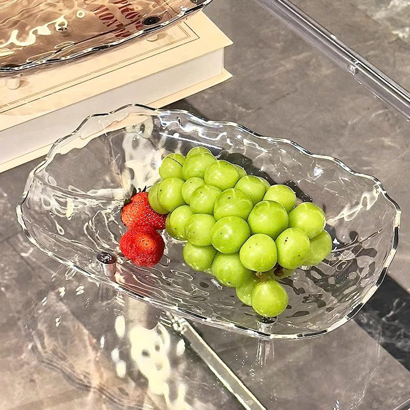 Đĩa Meka Cao Cấp Có Chân Đế Viền Ánh Kim – Khay Đựng Trái Cây- Khay Bánh KẹoTết, Hoa Quả, Decor Bàn Trà Phòng Khách - HÀNG CHÍNH HÃNG MINIIN