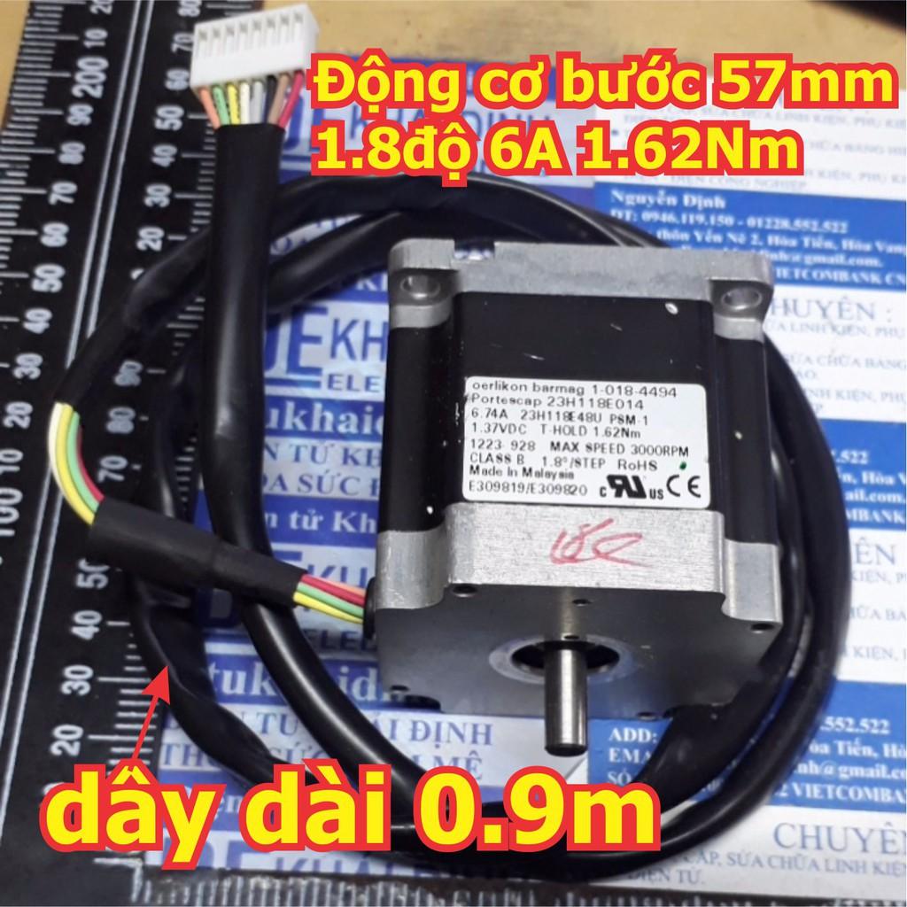 Động cơ bước 57mm 6A 1.8 độ, 3000V/P trục 6.3mm 720g 8 DÂY momen xoắn lớn 1.62Nm dùng chế máy in 3D... kde5172