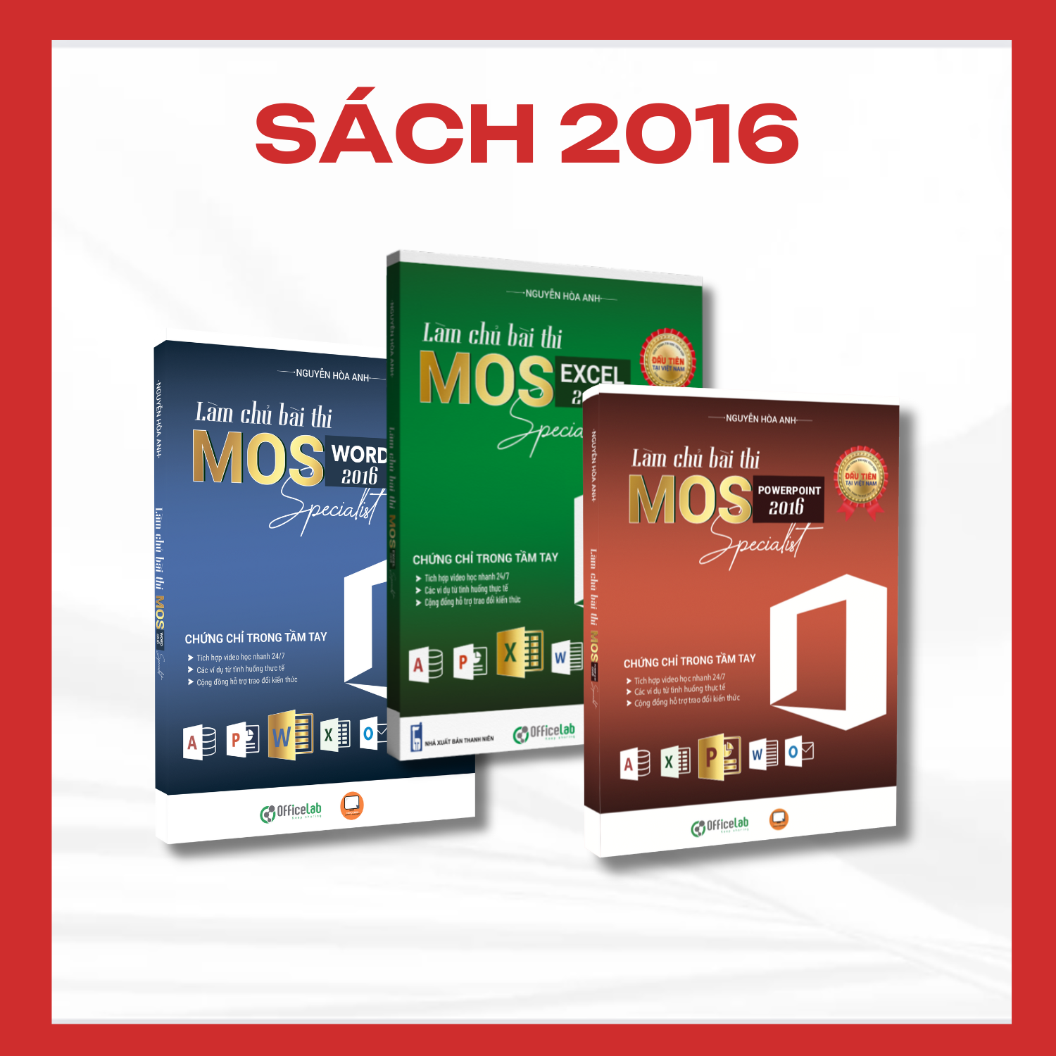 Sách - Combo 3 môn Chinh phục chứng chỉ MOS Word Excel Powerpoint 2019 Associate Specialist (Kèm Video bài giảng) - Luyện thi chứng chỉ MOS - tinhocmos