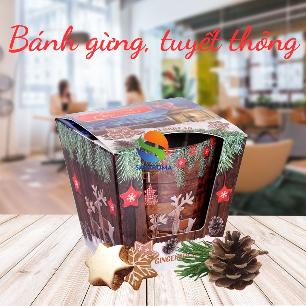 Ly nến thơm tinh dầu Bartek Charming Christmas 115g QT028491 - bánh táo nướng, nến trang trí, thơm phòng, thư giãn, hỗ trợ khử mùi (giao mẫu ngẫu nhiên)