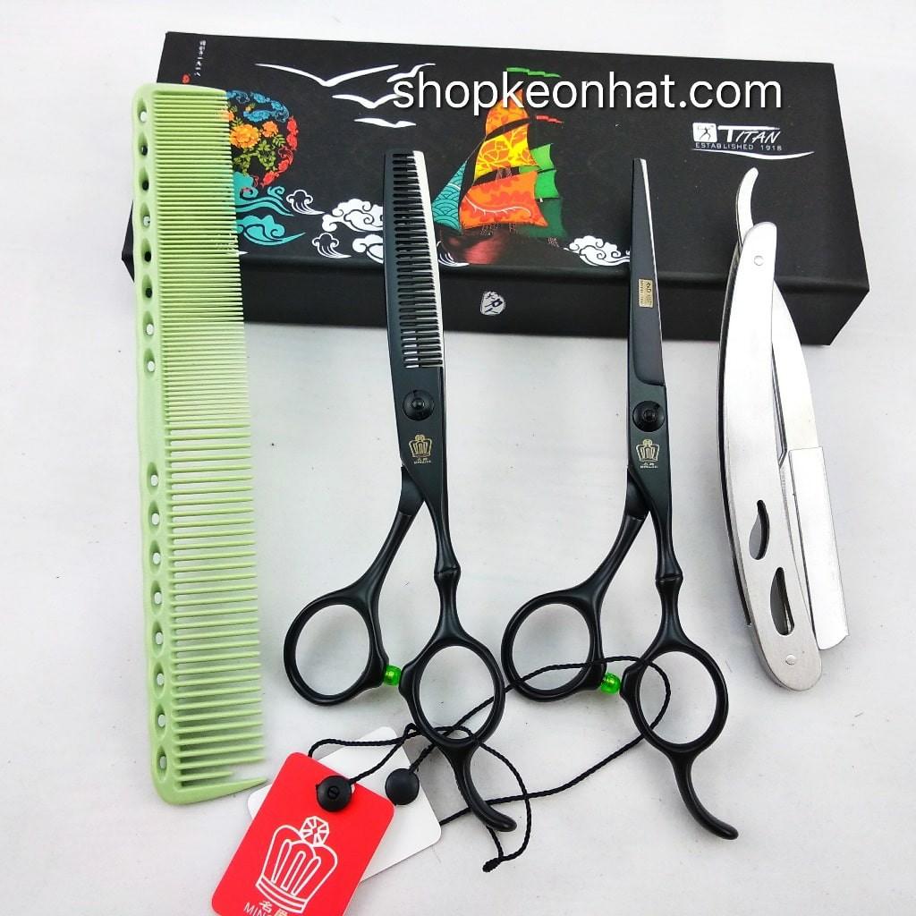 Bộ kéo cắt tóc giá rẻ chất lượng cho barbershop, salon tóc nam nữ