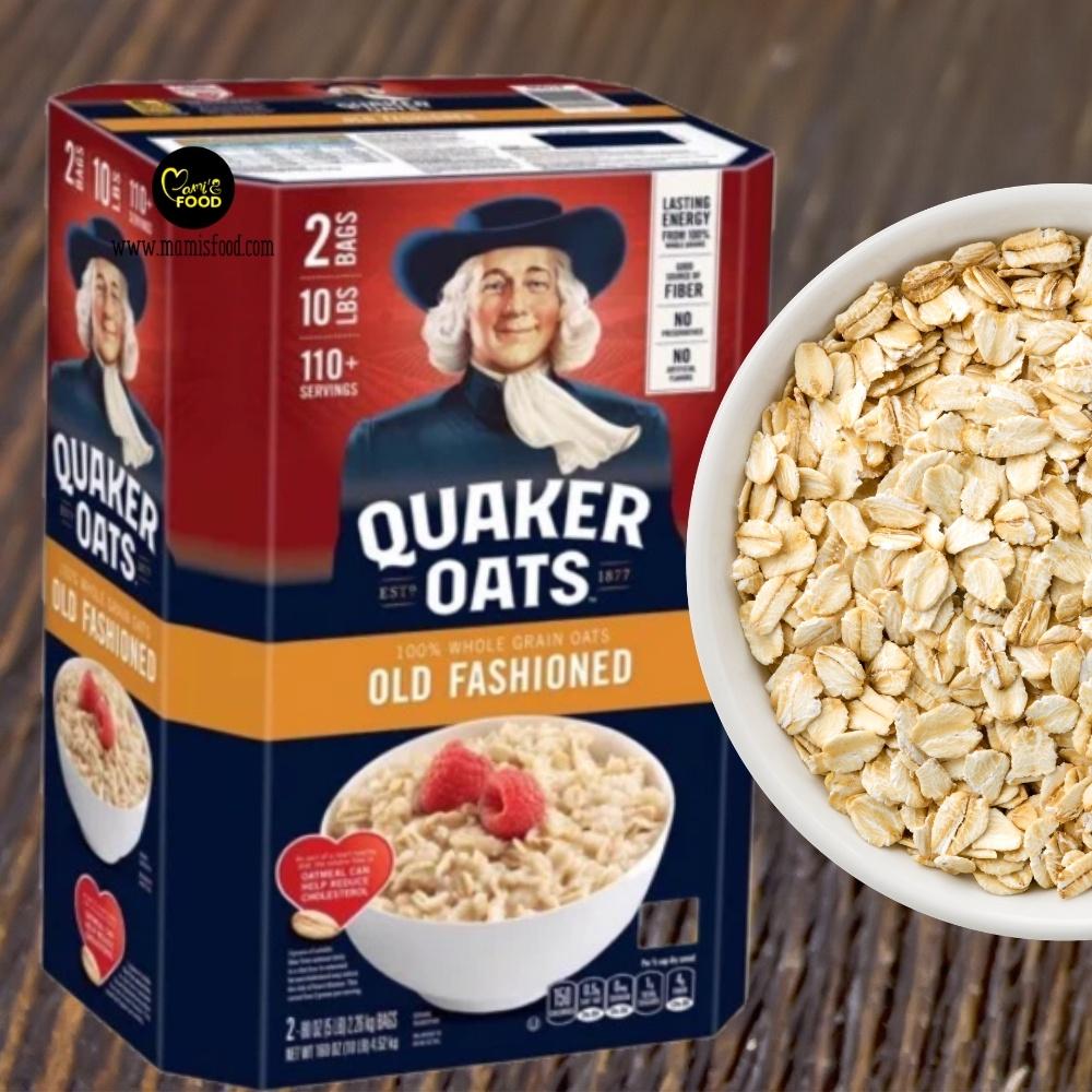 QUAKER OLD FASHION 4.53KG Yến Mạch Nguyên Hạt Cán Mỏng Quaker Oats Chính hãng 100%