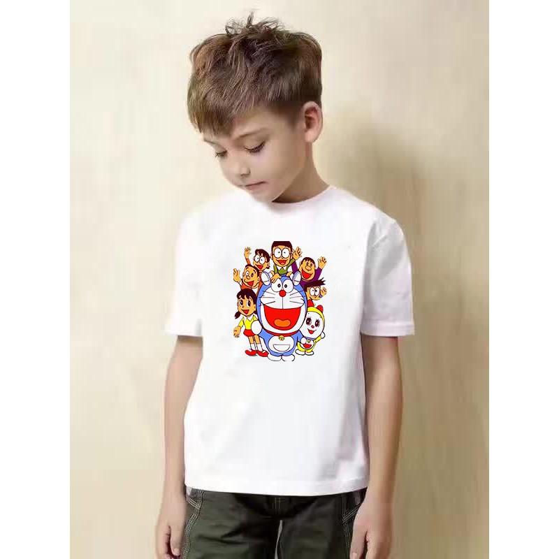 Áo thun bé trai vải mềm mịn thoáng mát in hình nghộ nghĩnh