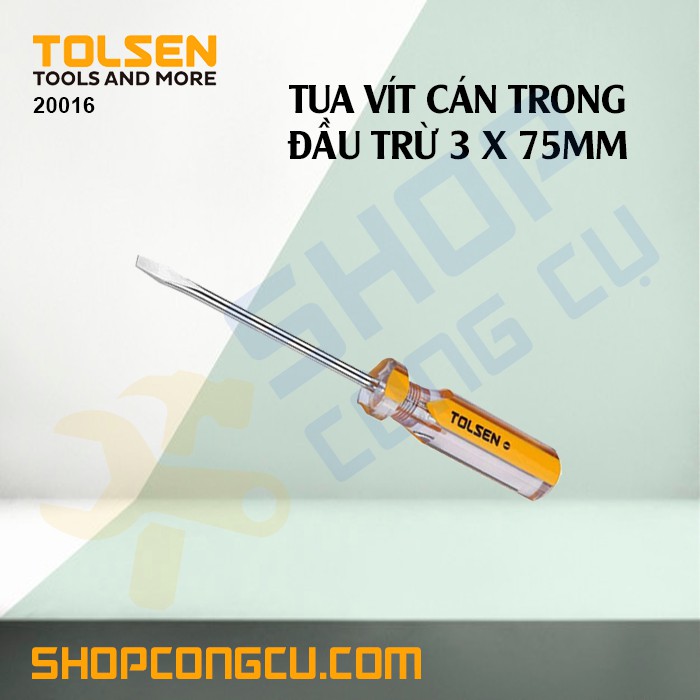 Tua vít cán trong 3x75mm (-) Tolsen 20016