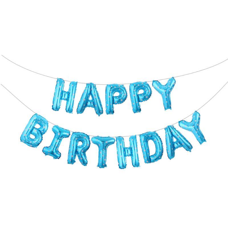 Sỉ bộ bong bóng chữ Happy birthday chúc mừng sinh nhật chọn màu QB1108