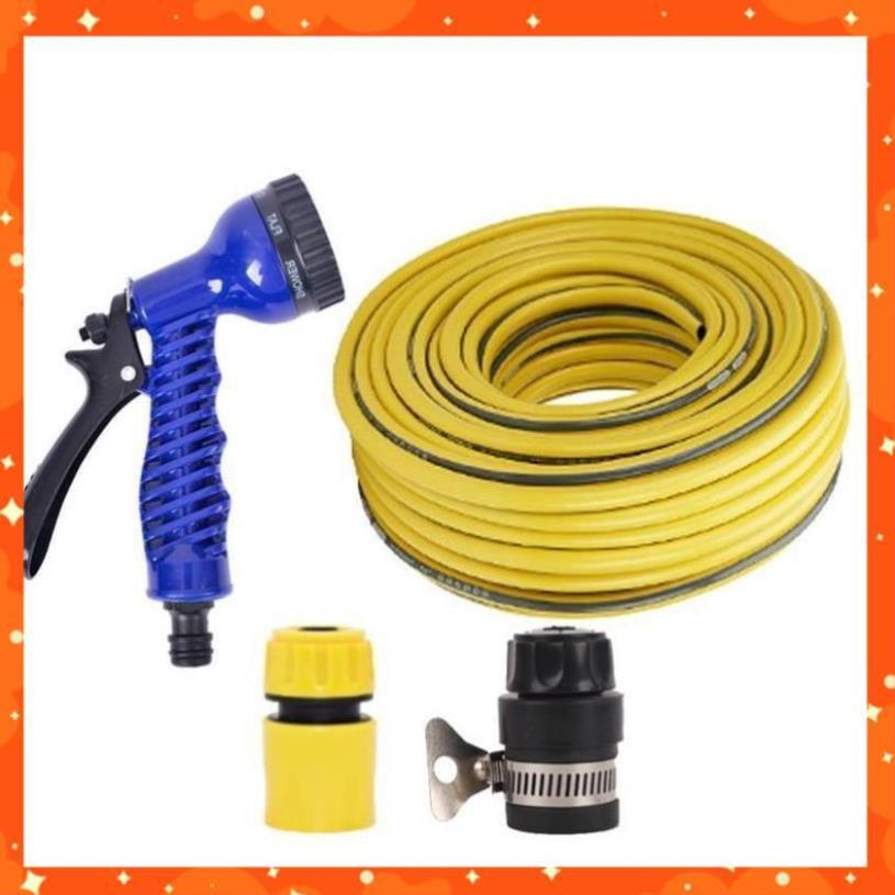 Bộ dây tăng áp 3 lần vòi xịt nước rửa xe, tưới cây loại 15m  206843
