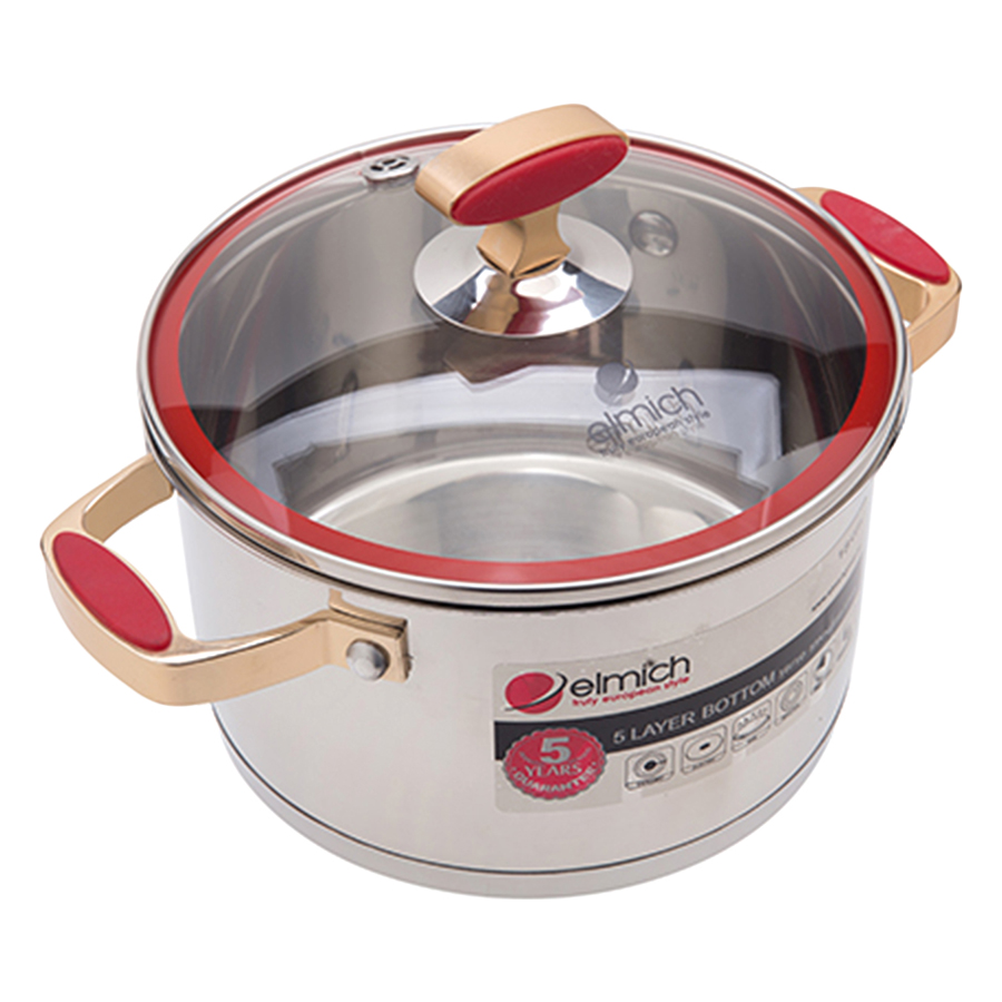 Nồi Inox 304 Red Velvet Elmich 2355267 (22cm)