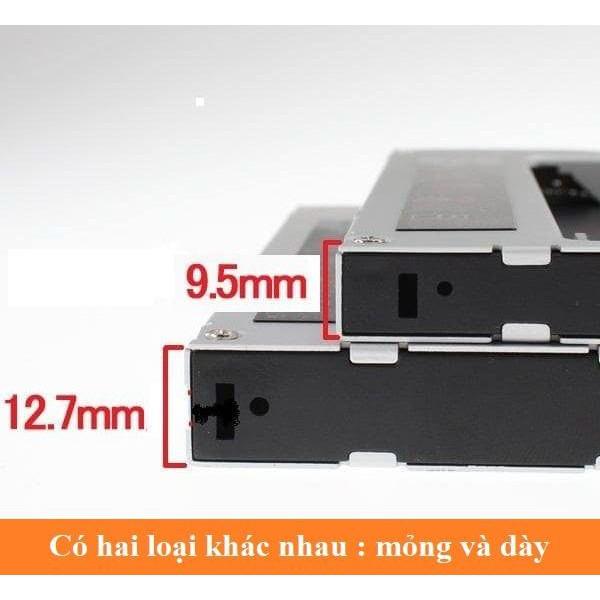 Khay Ổ Cứng Thay Thế Ổ DVD, CD Cho LapTop HDD Caddy Bay