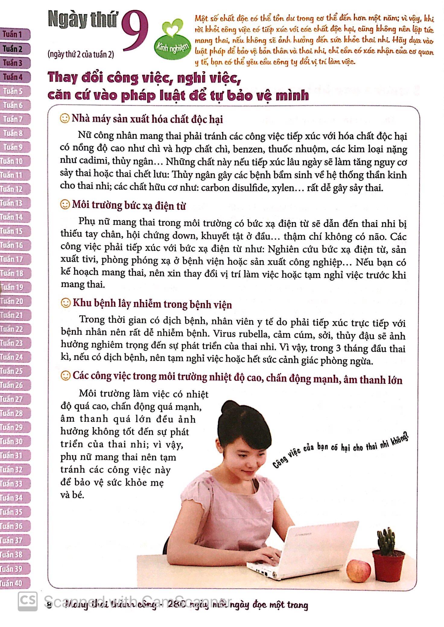 Sách Mang Thai Thành Công - 280 Ngày Mỗi Ngày Đọc 1 Trang