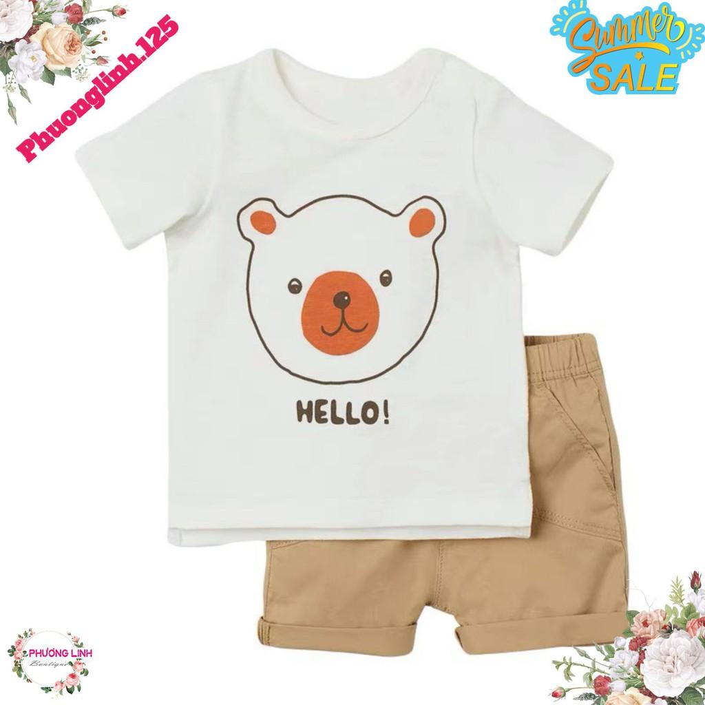 BỘ GẤU HELLO QUẦN NÂU BT