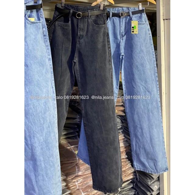 Quần Jean ống rộng nữ SIMPLE JEAN Unisex