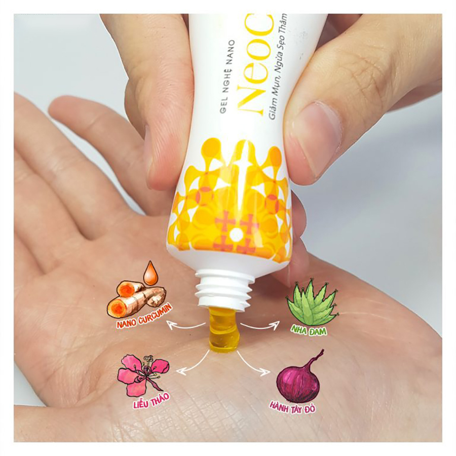Bộ đôi Xà phòng Curcumin Neo Acnes & Gel Nghệ NeoCurma - Giảm mụn mờ thâm vùng lưng, cơ thể