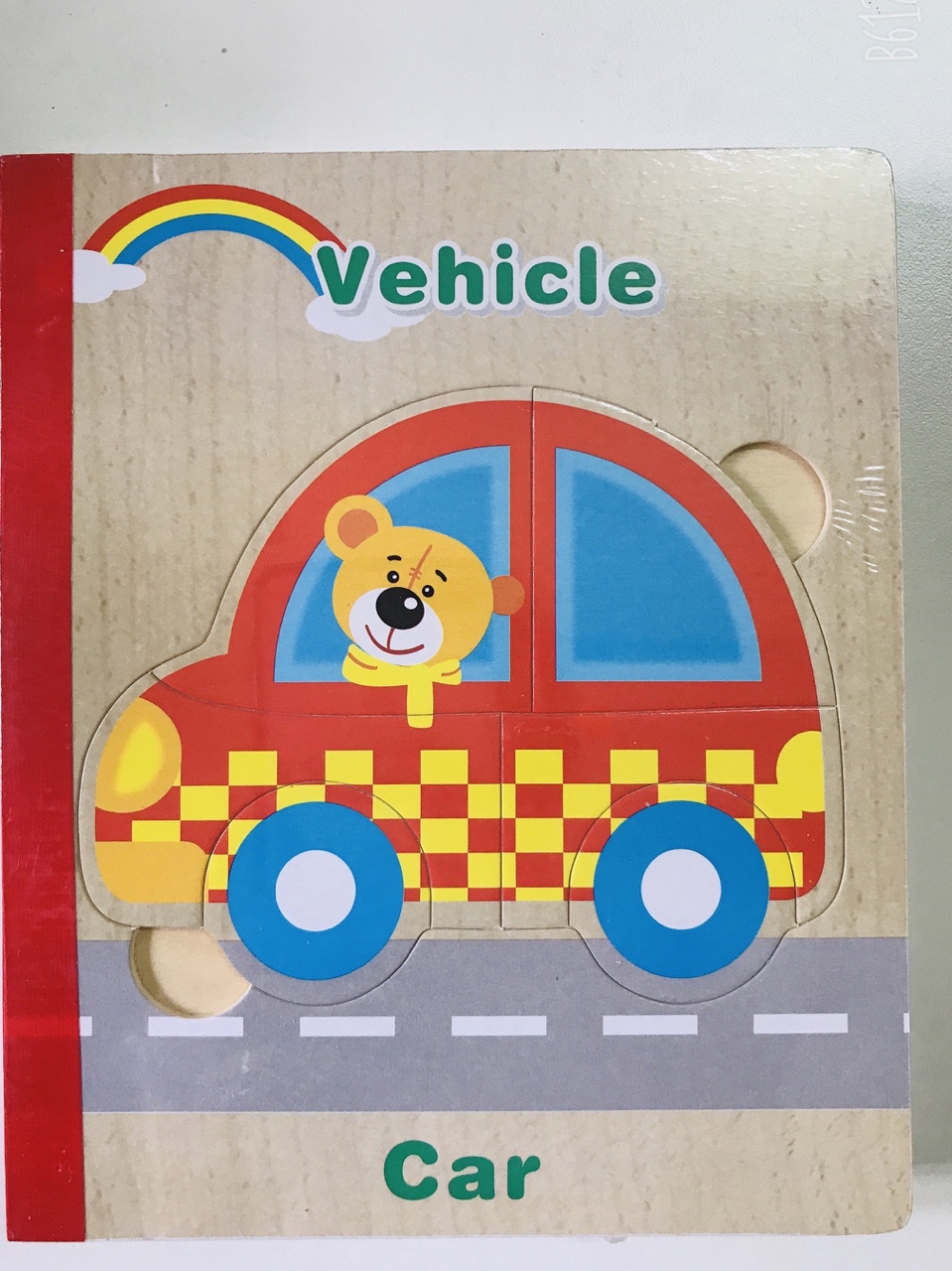 Sách gỗ ghép hình - Combo 2 cuốn sách gỗ ghép hình cho bé 1 tuổi Gnu08