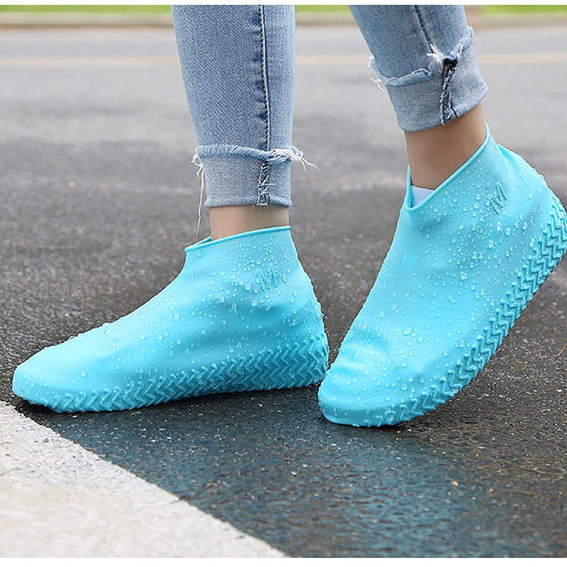 Vỏ Bọc Giày Đi Mưa Bằng Cao Su Silicon Dẻo Chống Trượt Chống Thấm Nước/ Latex waterproof Shoe cover, Tái Sử Dụng, Ủng Bọc Giày, bao Giày Đi phượt, du lịch