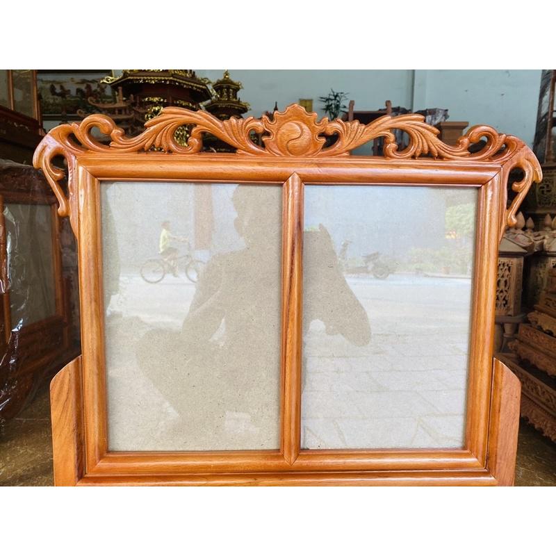 Khung ảnh thờ đôi gỗ hương 20x30cm