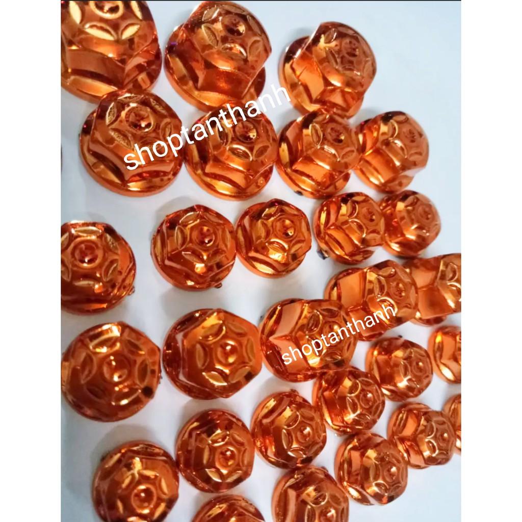 Bộ chụp ốc gắn cho xe máy , xe điện , xe đạp - màu cam