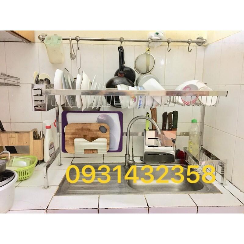 Kệ chén đĩa inox 304 trắng không gỉ
