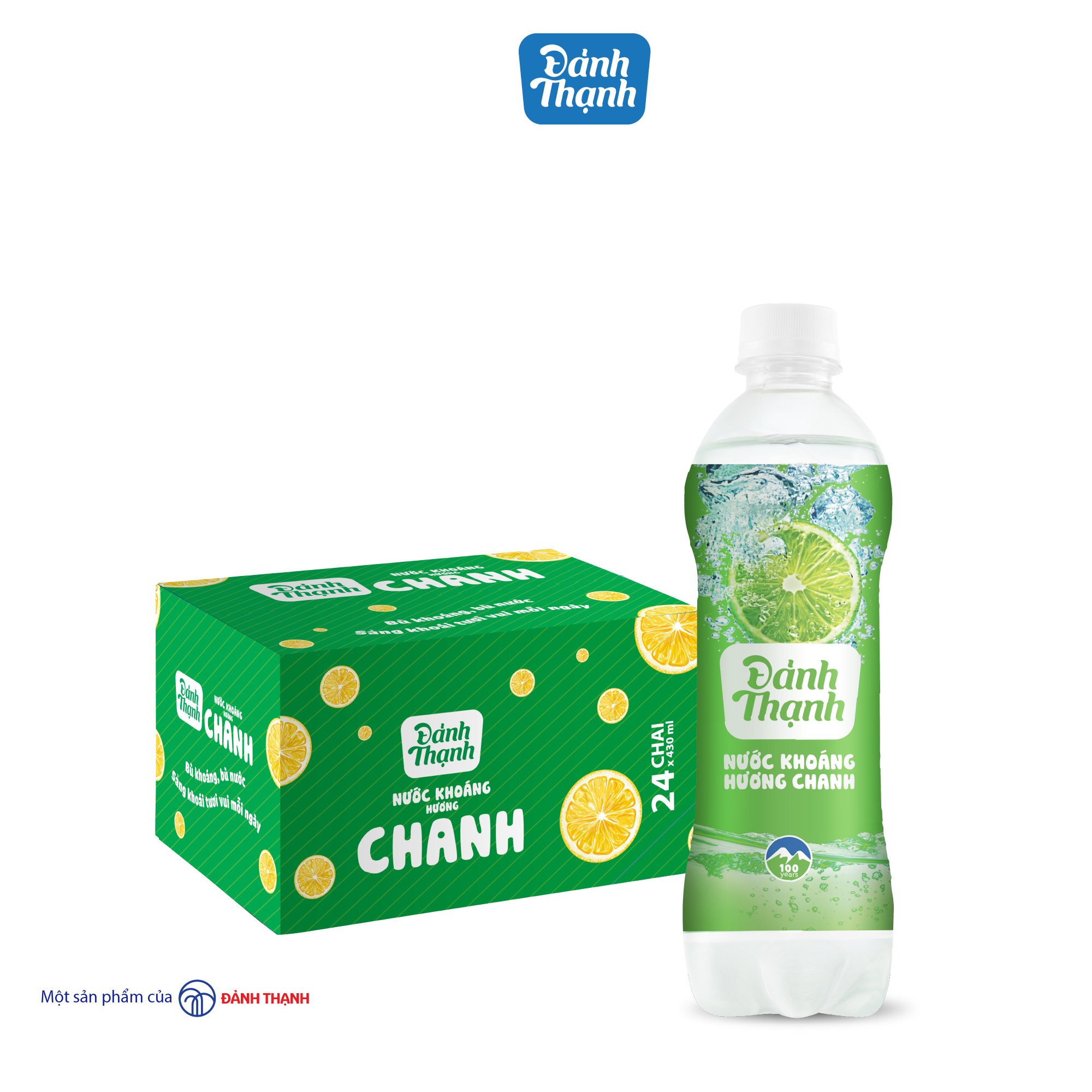Lốc 6 chai Nước Khoáng Thiên Nhiên Có Ga Đảnh Thạnh Khoáng Chanh 430ml
