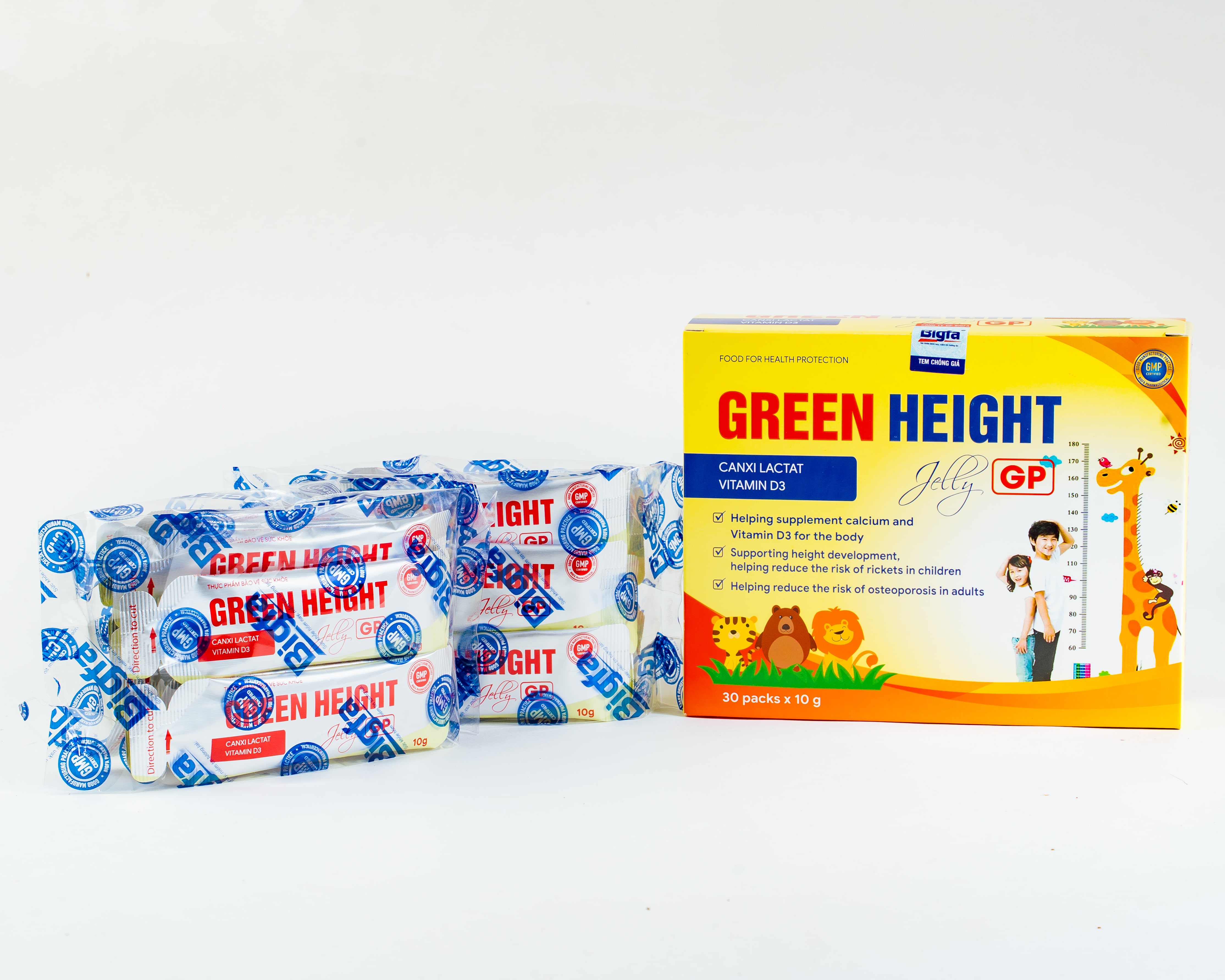 Thạch hỗ trợ tăng chiều cao Green Height - Hộp 30 gói