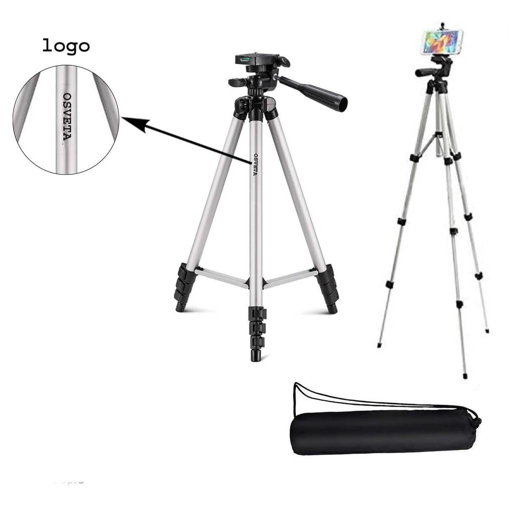 Giá đỡ điện thoại tripod 3 chân 3110 có kẹp điện thoại 3 chân kéo dài cao 1020mm giá đỡ chụp hình điện thoại.