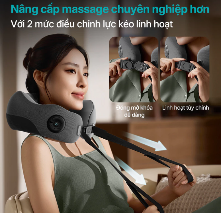 Máy Massage Cổ Philips PPM3308 - 5 Chế Độ Massage - Chườm Ấm Kép - Hàng chính hãng